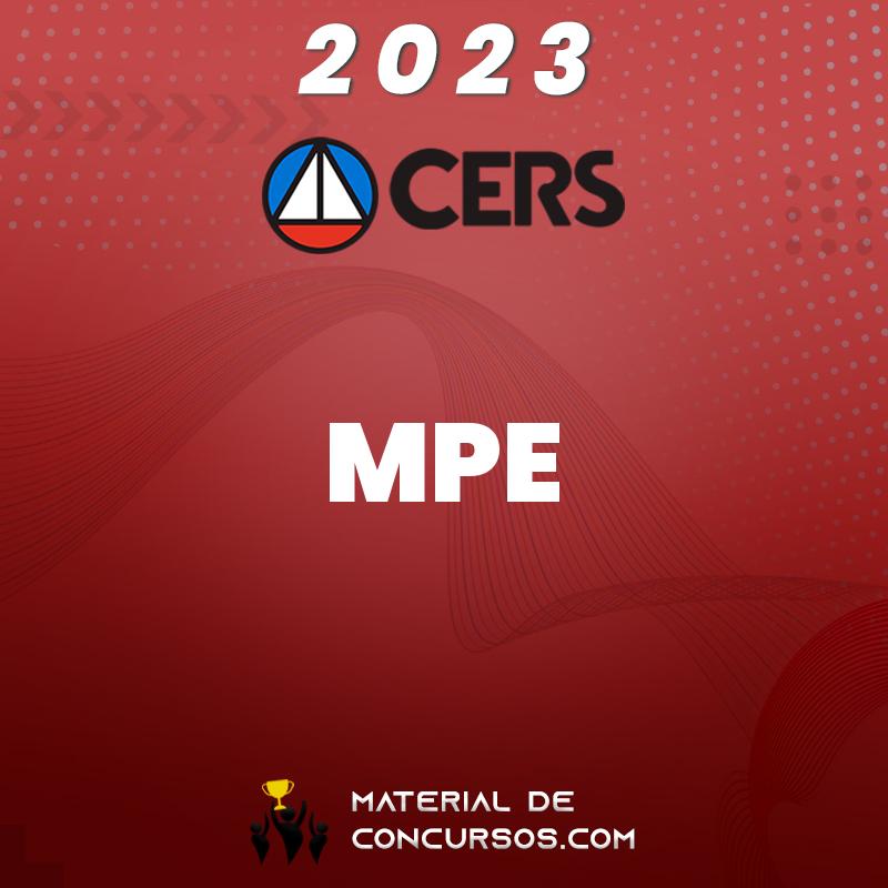 MPE | Ministério Público Estadual – Promotor de Justiça 2023 CERS